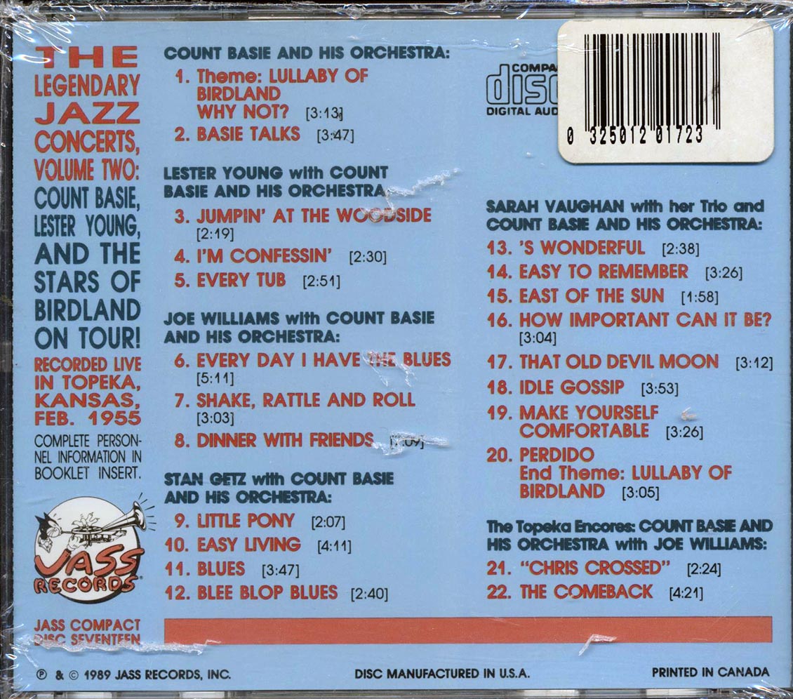 Count Basie - Count Basie And The Stars Of Birdland On Tour: Topeka Kansas 1955 - CD, CD