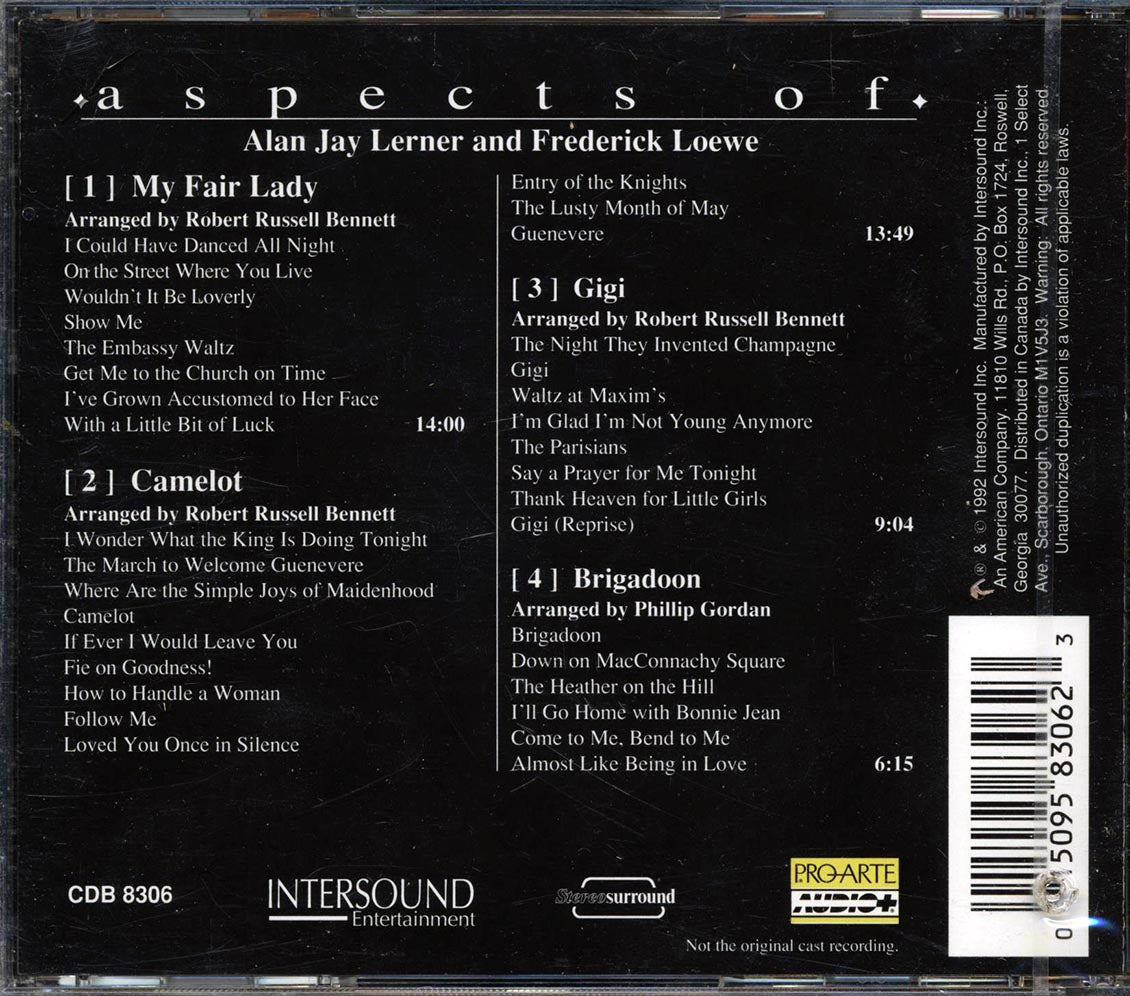 Paul Freeman, Orchestra Of The Americas - Aspects Of My Fair Lady, Camelot, Gigi, Brigadoon (marked/ltd stock) - CD, CD