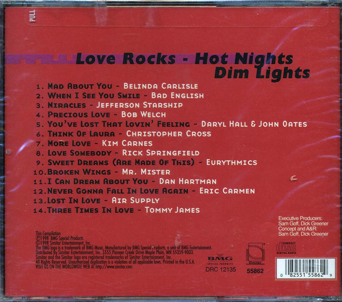 Belinda Carlisle, Bad English, Jefferson Starship, Bob Welch, Etc. - Love Rocks: Hot Nights, Dim Lights - CD, CD