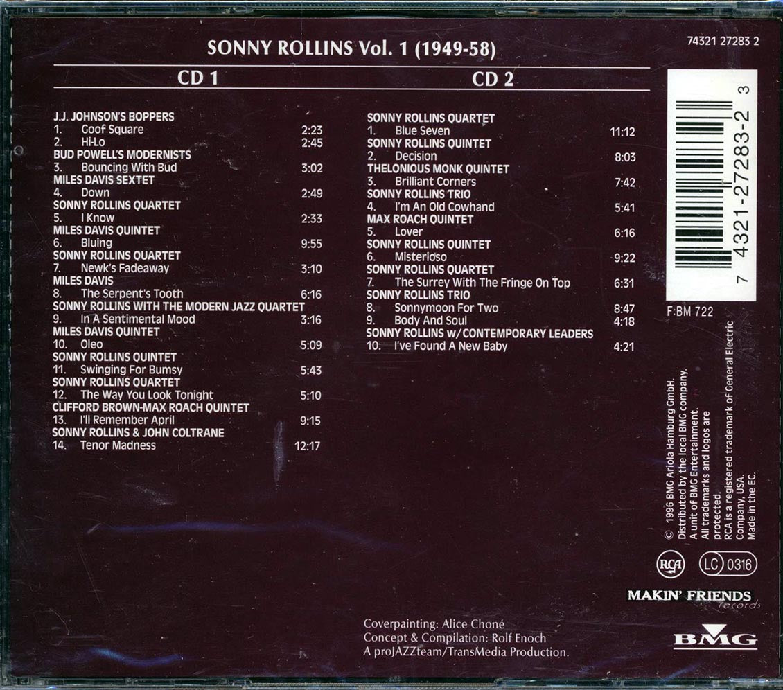 Sonny Rollins - Sonny Rollins Volume 1: 1949-1958 (24 tracks) (2xCD) (incl. large booklet) - CD, CD