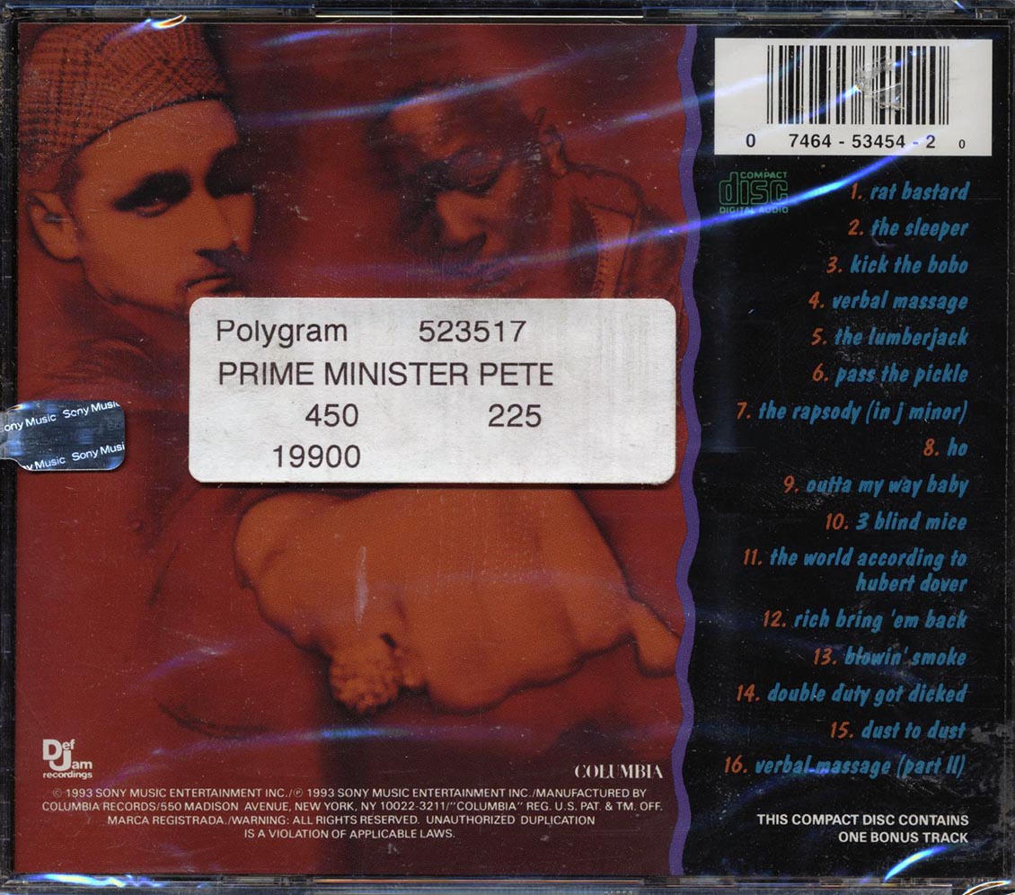 Prime Minister Pete Nice, Daddy Rich - Dust To Dust - CD, CD