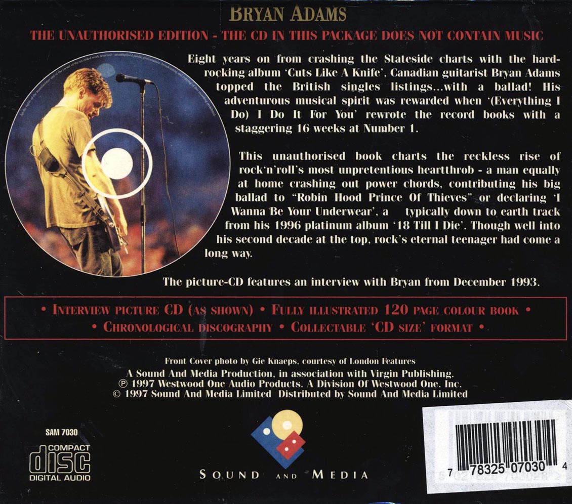 Bryan Adams - Fully Illustrated Book & Interview Disc - CD, CD