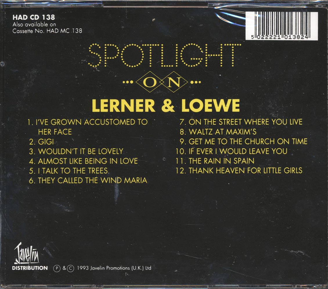 Lerner & Loewe, Various - Spotlight On Lerner & Loewe - CD, CD