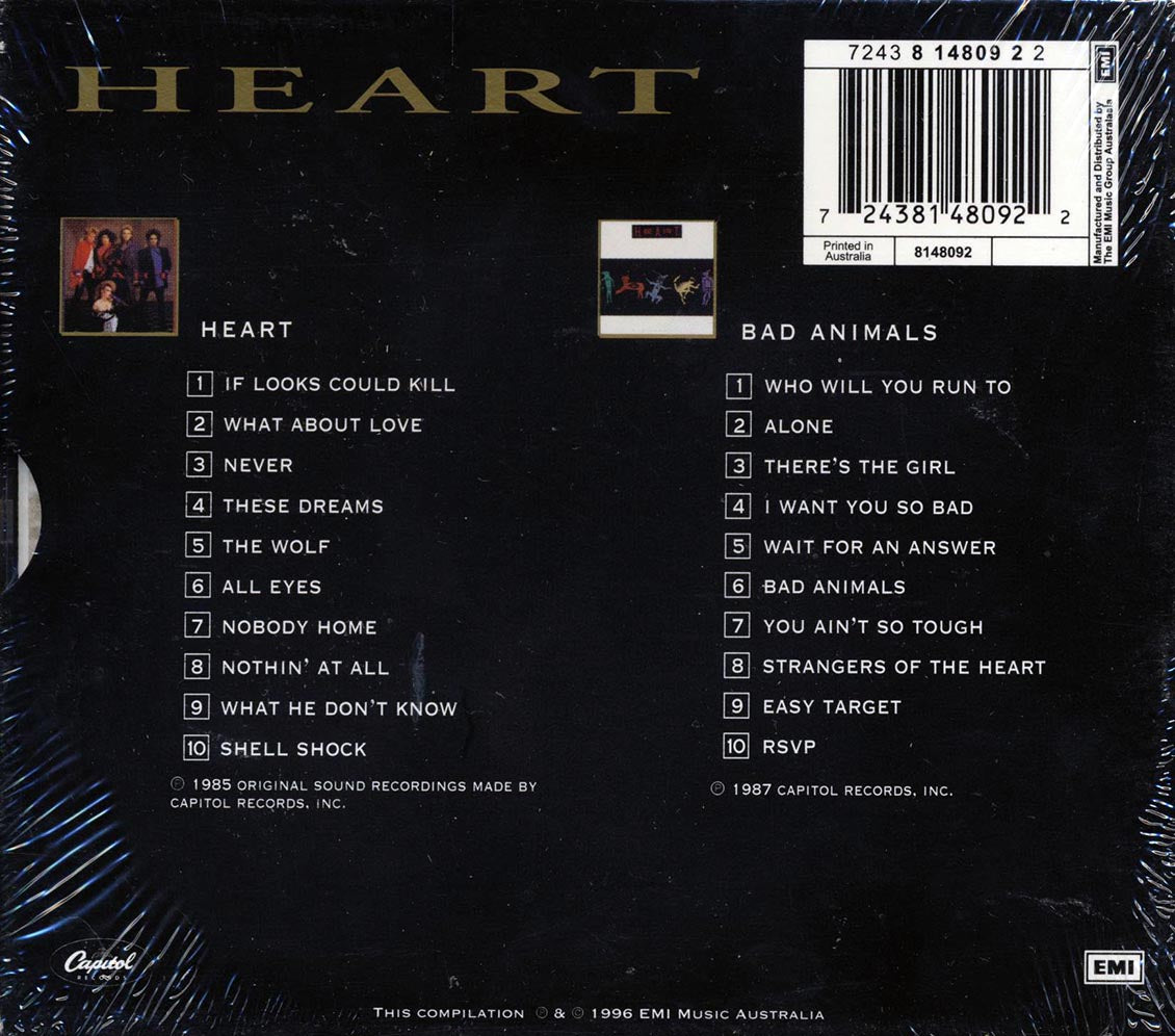 Heart - Heart + Bad Animals (2 albums on 2 CDs) (20 tracks) (box set) - CD, CD