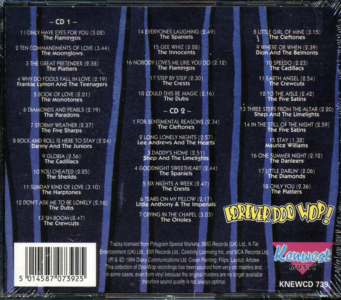 The Flamingos, The Moonglows, The Platters, Etc. - Forever Doo Wop Volume 2 (36 tracks) (2xCD) - CD, CD