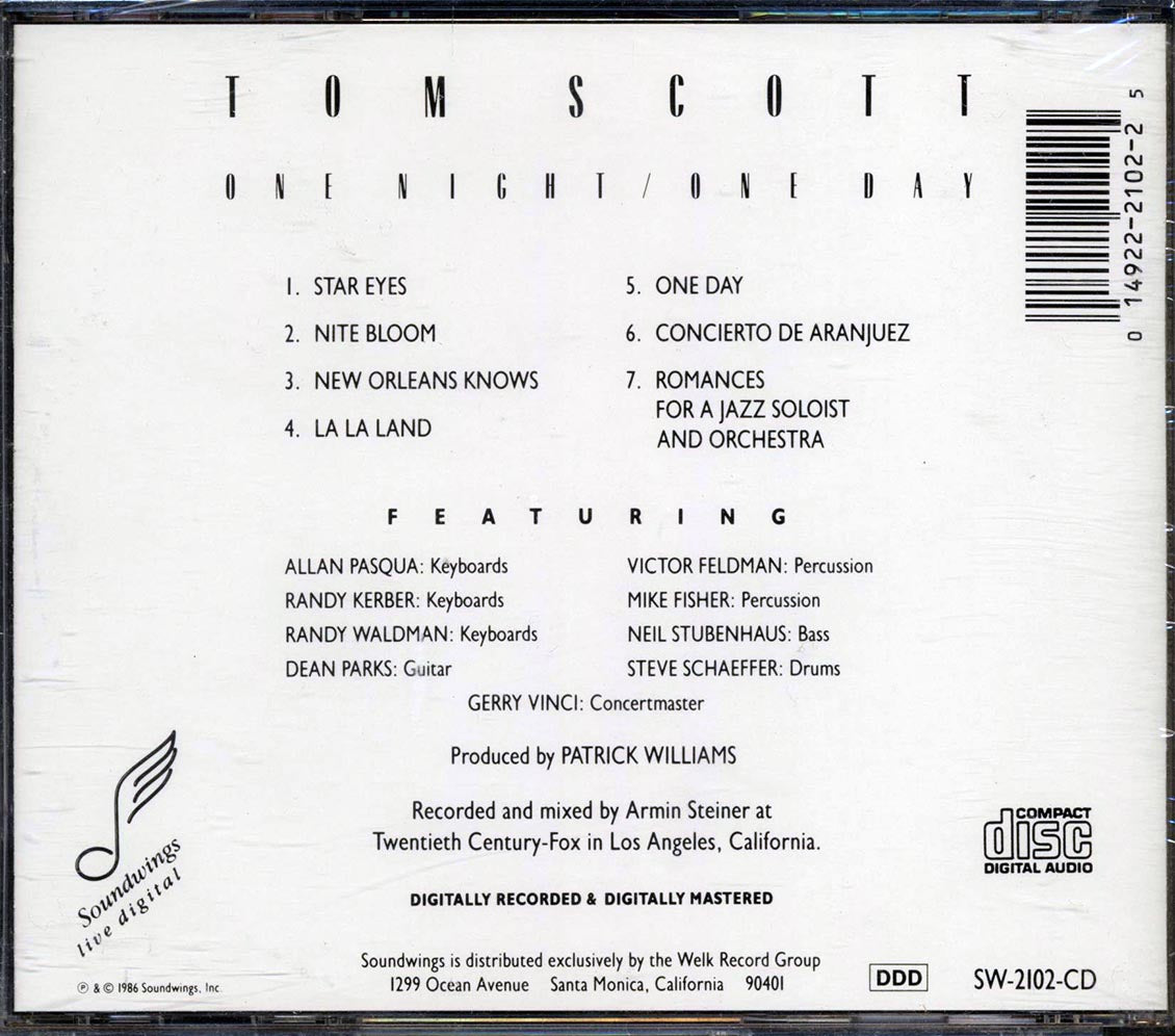 Tom Scott - One Night / One Day - CD, CD