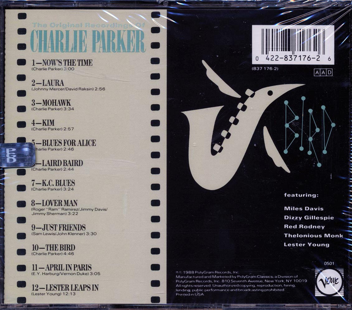 Charlie Parker - Bird: The Original Recordings Of Charlie Parker - CD, CD