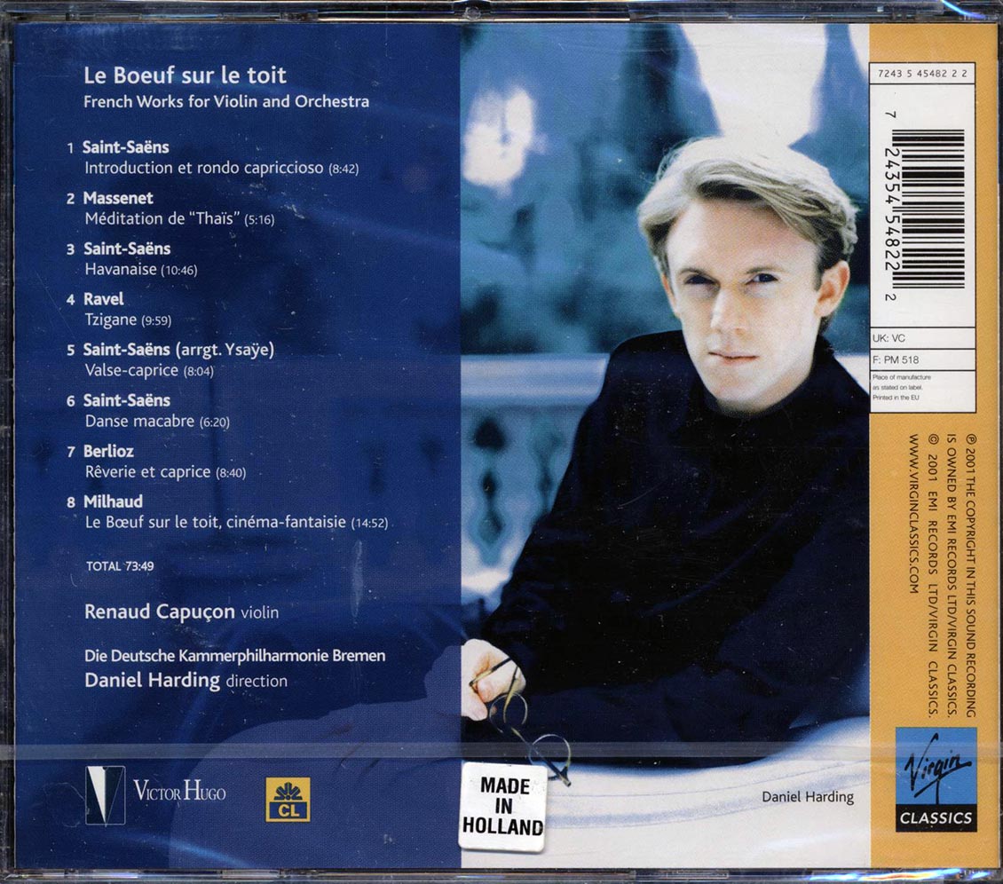 Renaud Capucon, Daniel Harding, Die Deutsche Kammerphilharmonie Bremen - Le Boeuf Sur Le Toit: French Works For Violin And Orchestra - CD, CD