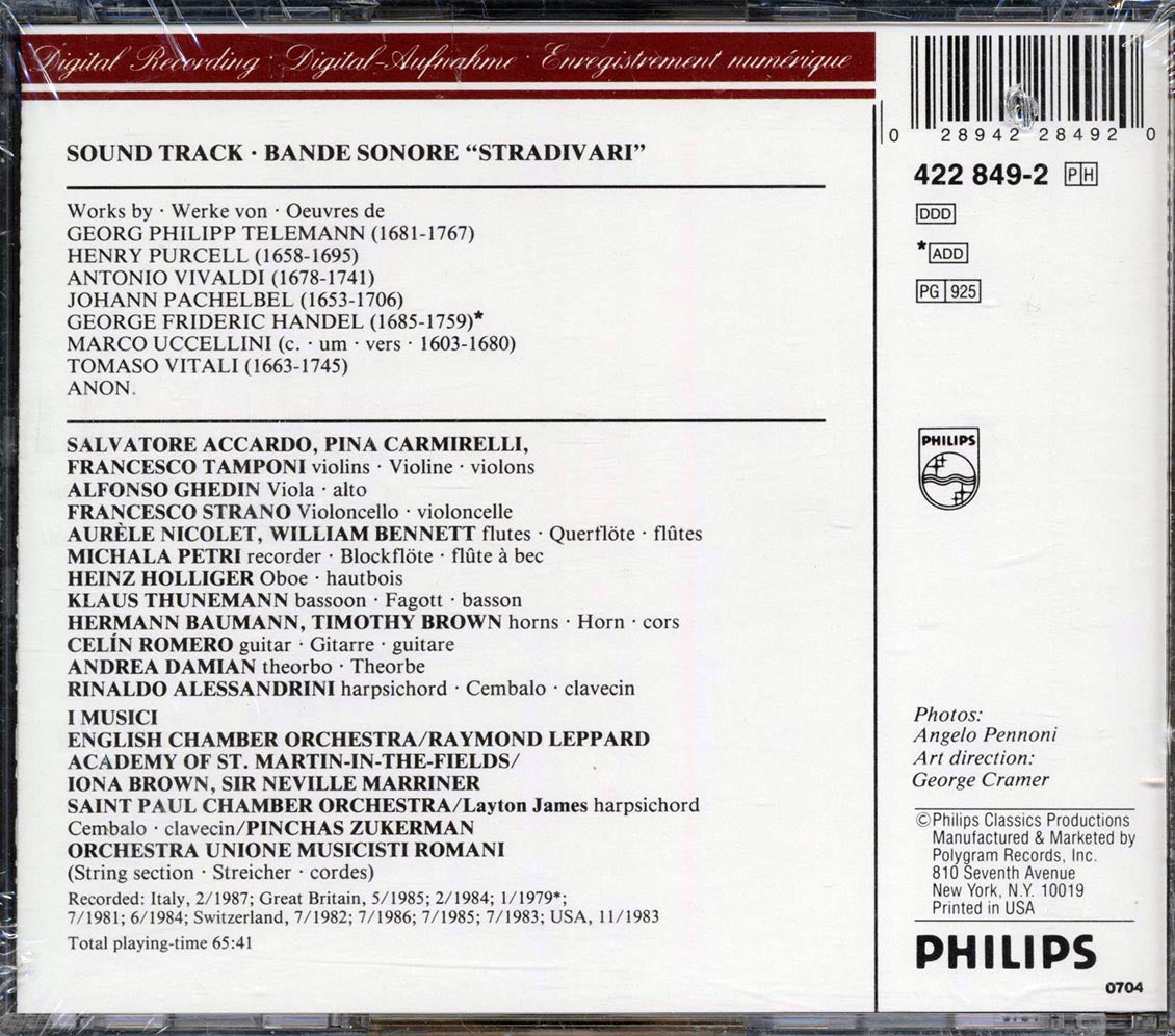 Various - Stradivari: Soundtrack From The Film - CD, CD