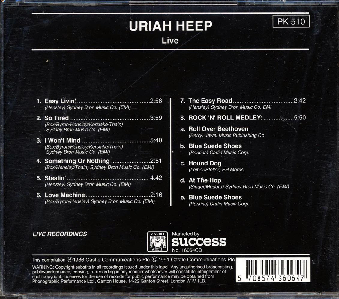Uriah Heep - Live - CD, CD