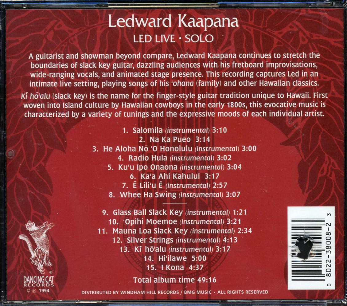 Ledward Kaapana - LED Live: Solo (marked/ltd stock) - CD, CD