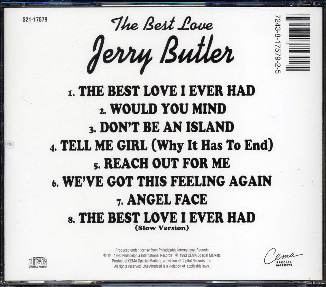 Jerry Butler - The Best Love - CD, CD