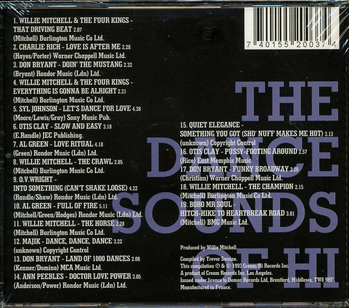 Charlie Rich, Don Bryant, Otis Clay, Al Green, Etc. - The Dance Sounds Of Hi Records - CD, CD