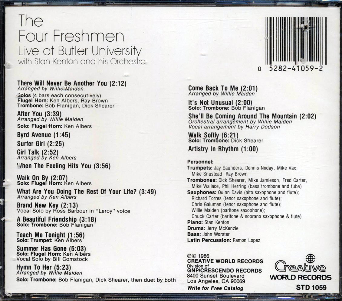 The Four Freshmen, Stan Kenton & His Orchestra - Live At Butler University - CD, CD