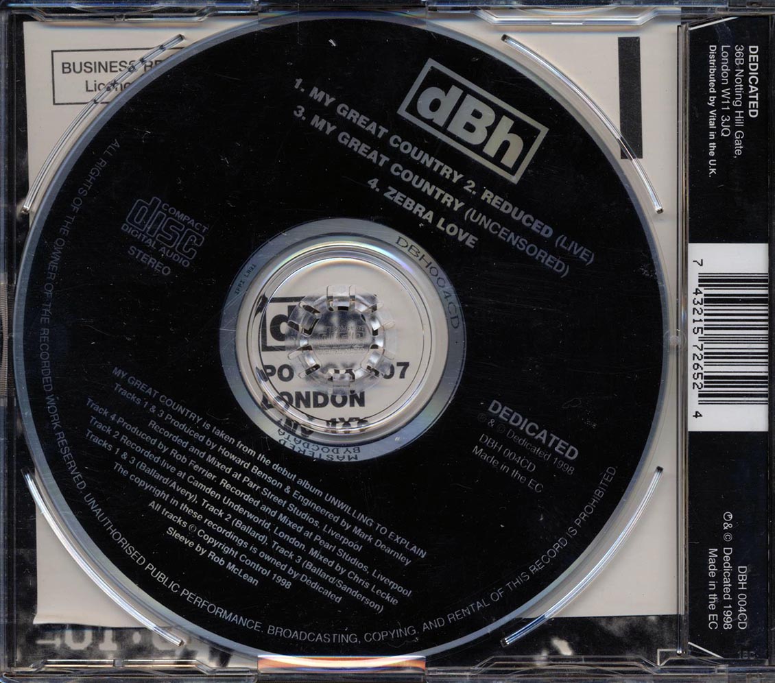 dBh - My Great Country (numbered ltd.ed.) - CD, CD