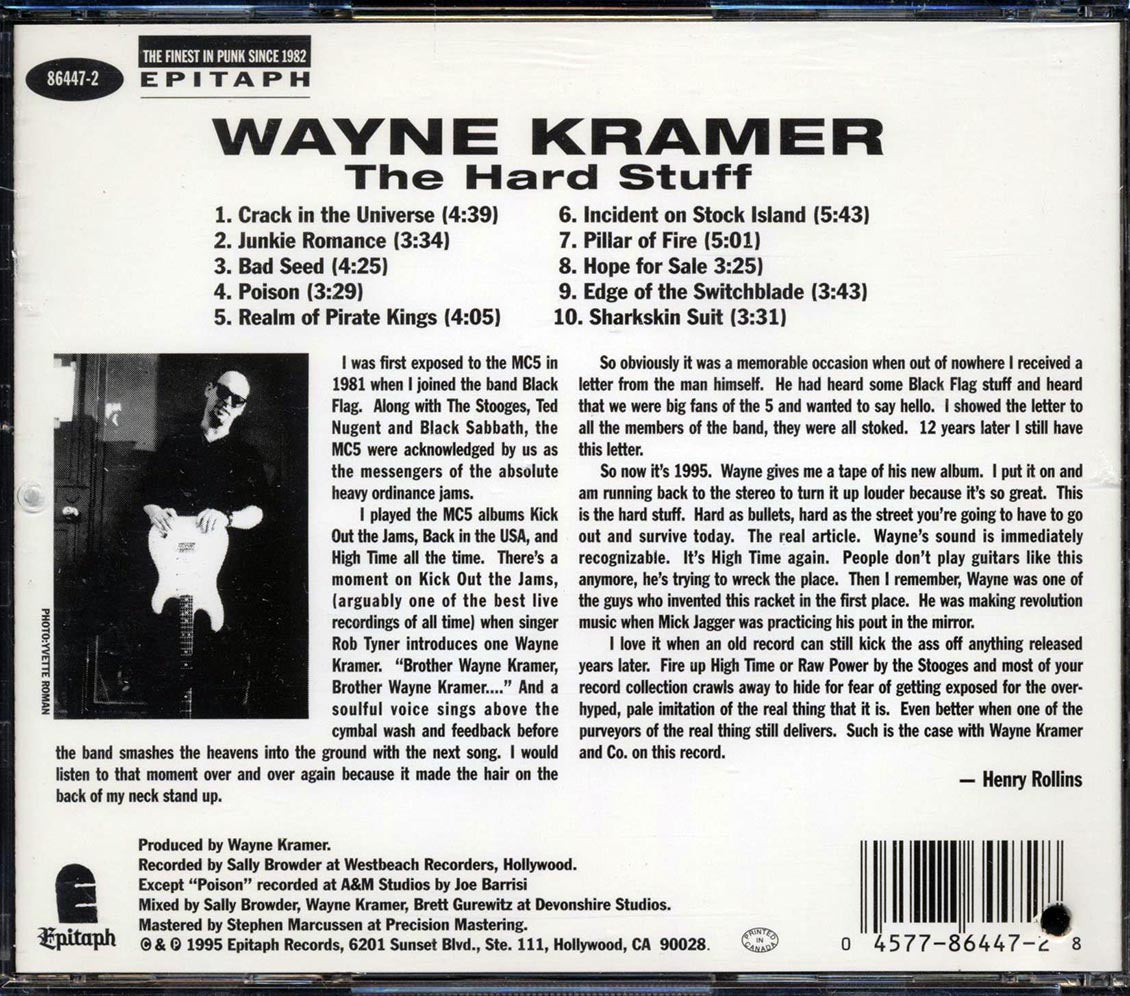 Wayne Kramer - The Hard Stuff (marked/ltd stock) - CD, CD