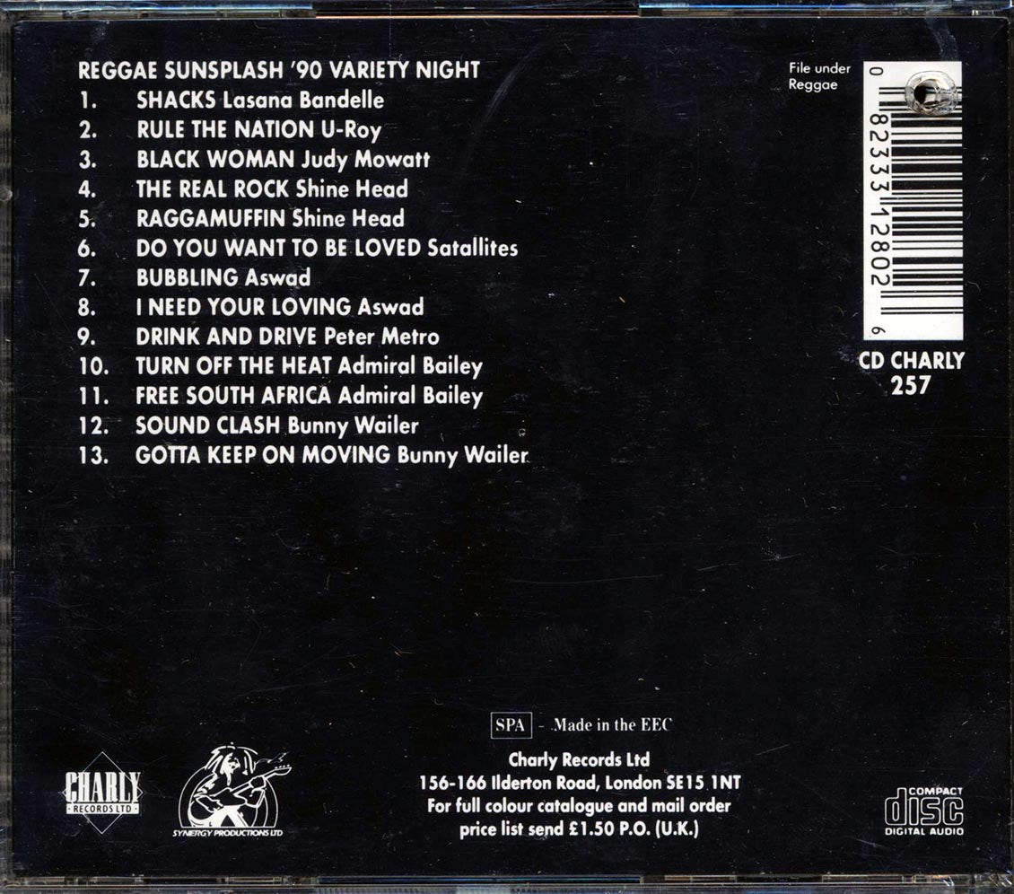 Bunny Wailer, U Roy, Peter Metro, Shinehead, Aswad, Admiral Bailey, Etc. - Reggae Sunsplash '90: Variety Night (marked/ltd stock) - CD, CD