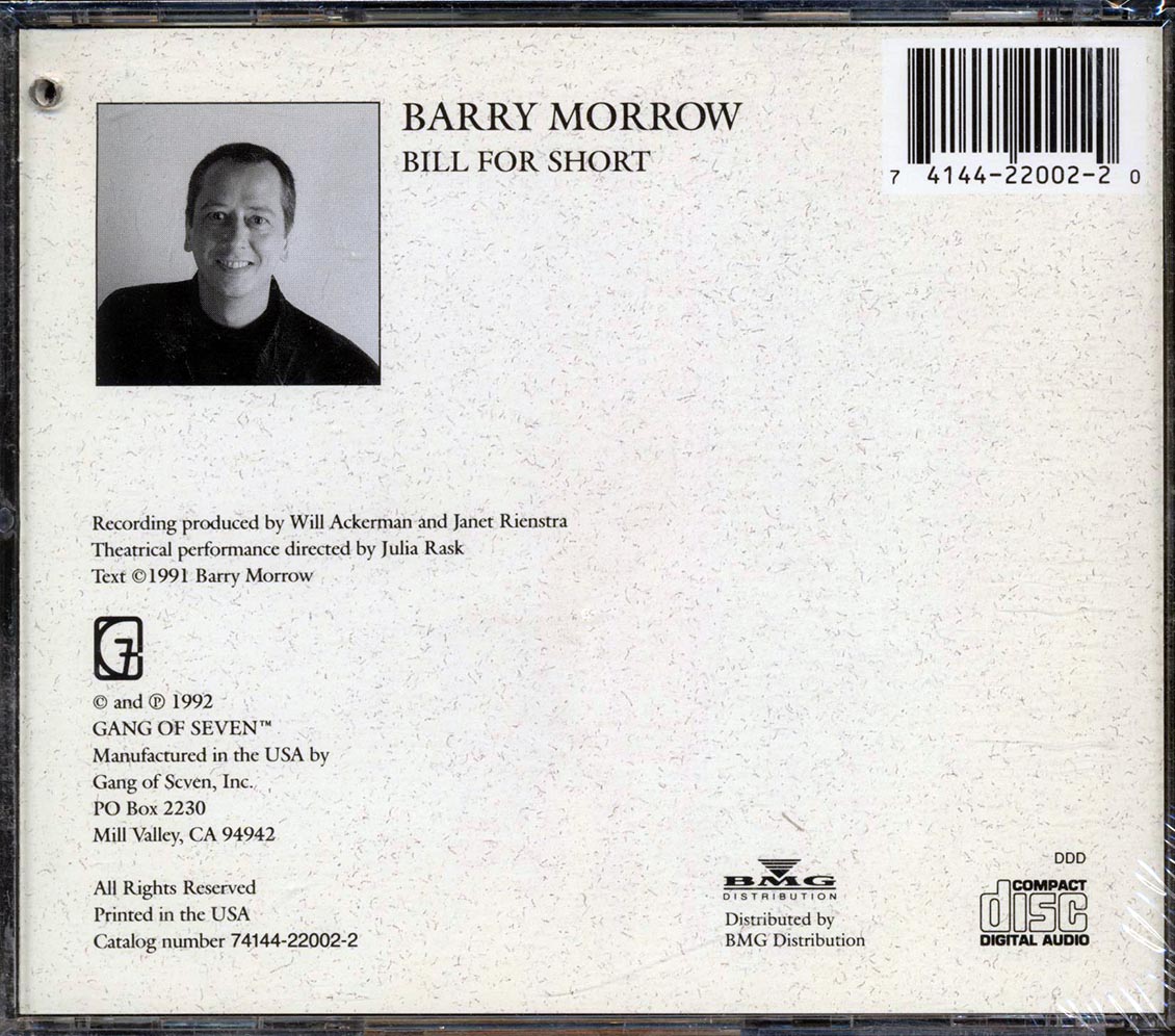 Barry Morrow - Bill For Short - CD, CD