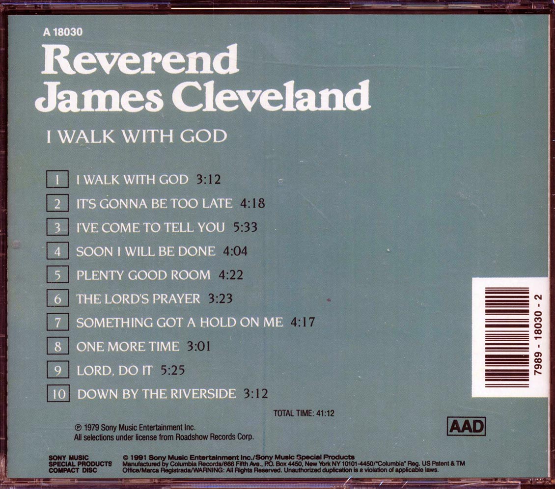 Reverend James Cleveland - I Walk With God - CD, CD