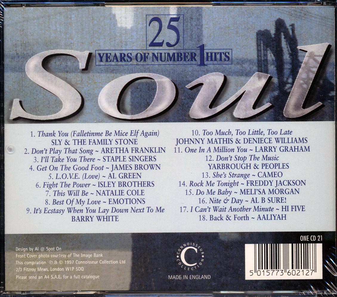 Aretha Franklin, Al Green, Sly & The Family Stone, The Isley Brothers, Etc. - 25 Years Of Number 1 Hits: Soul - CD, CD