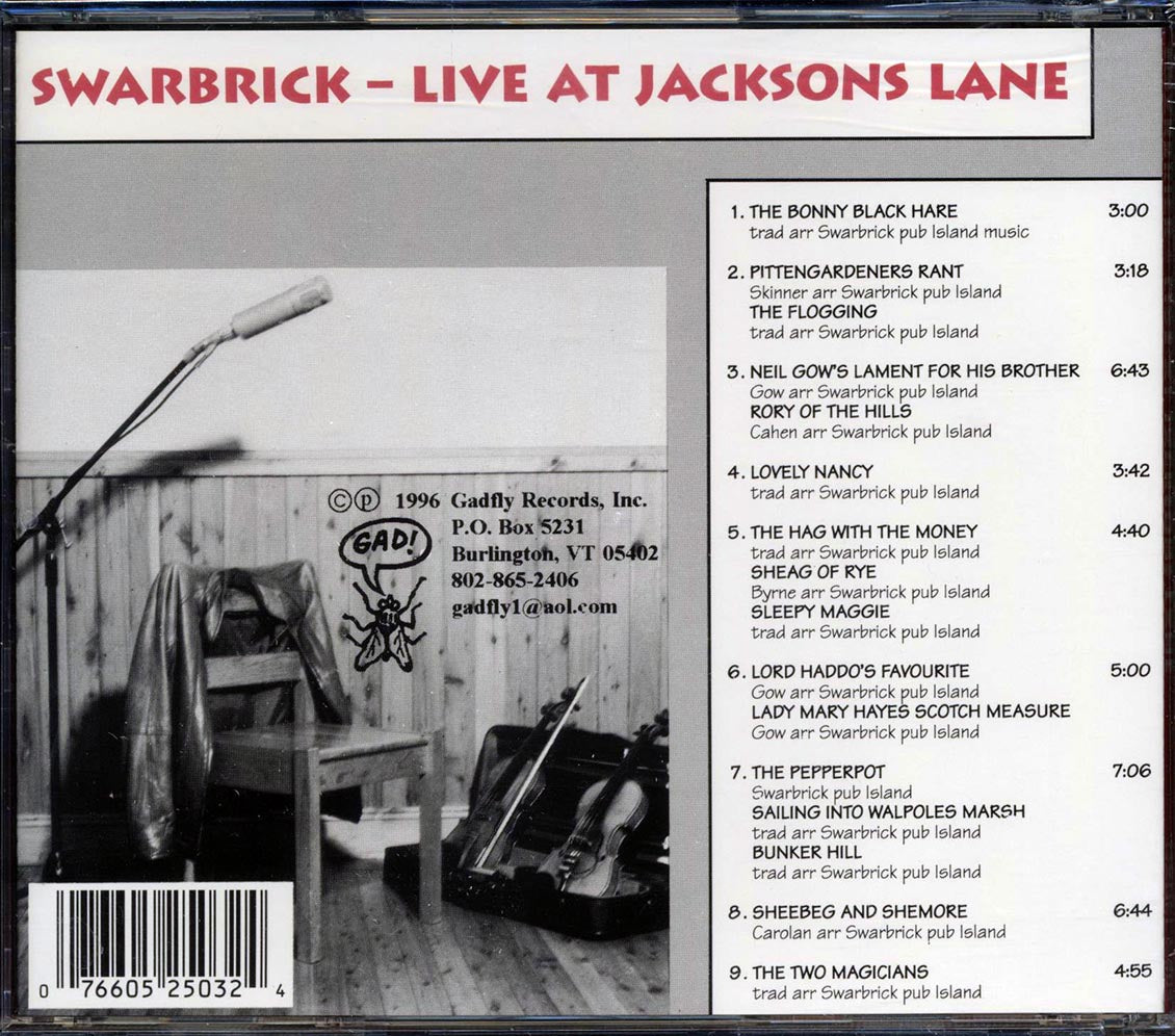 Swarbrick - Live At Jacksons Lane - CD, CD