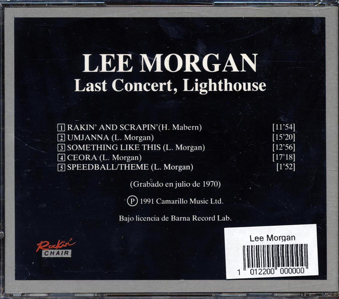 Lee Morgan - Last Concert, Lighthouse - CD, CD