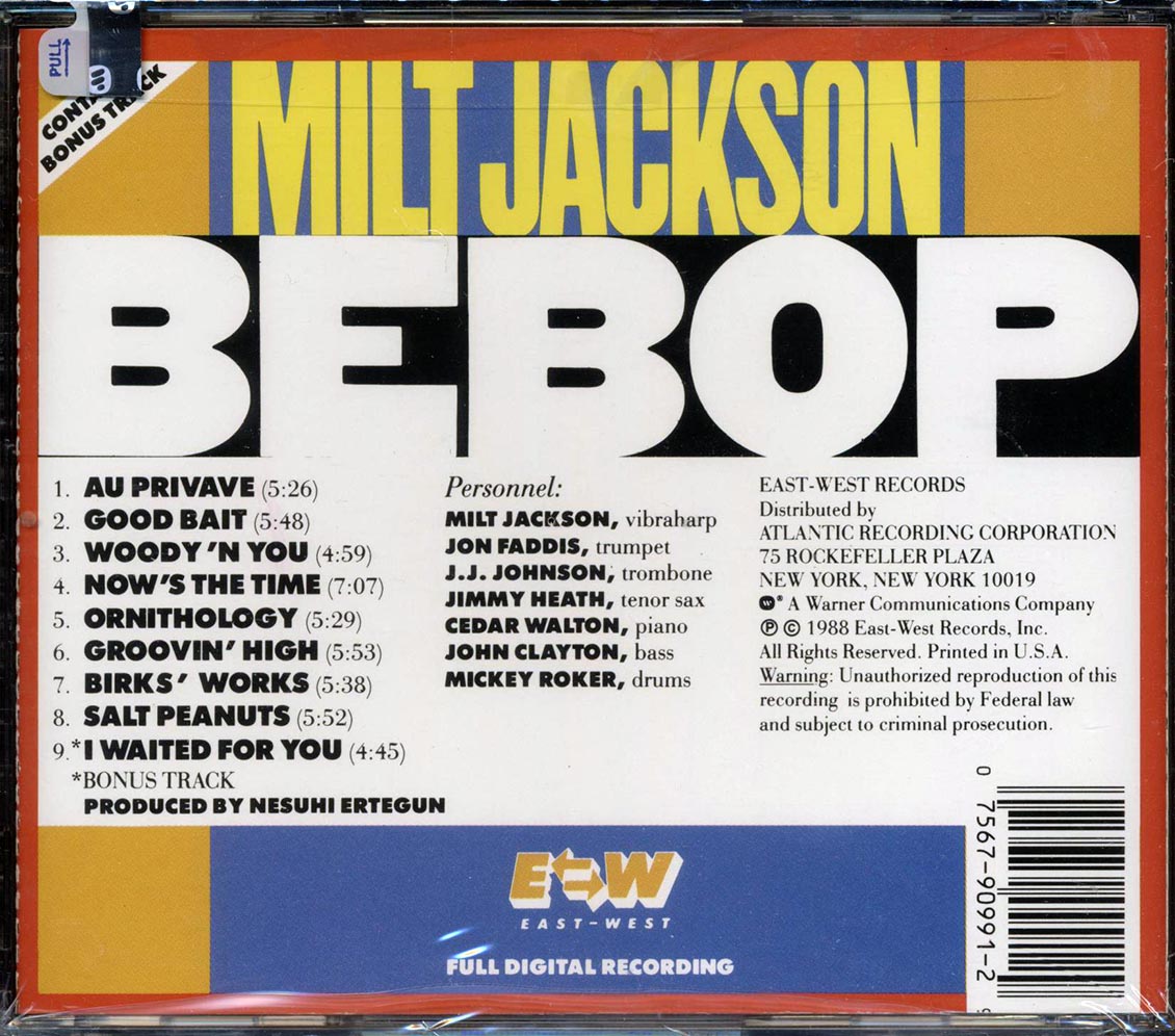 Milt Jackson - Bebop - CD, CD