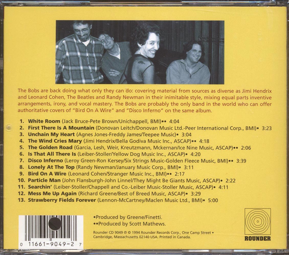 The Bobs - Cover The Songs Of Ray Chalres, Cream, Randy Newman, Grateful Dead, Etc. (marked/ltd stock) - CD, CD