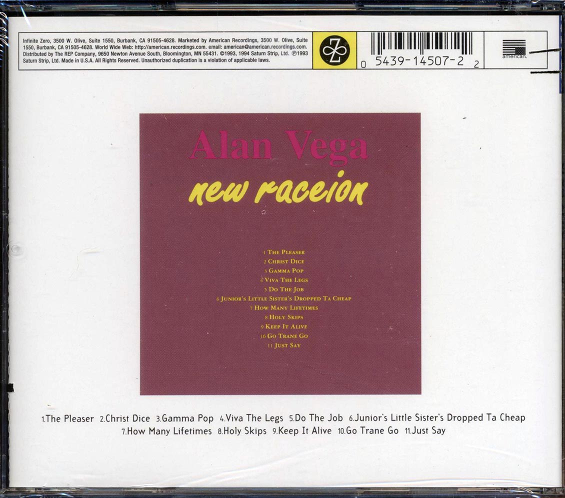 Alan Vega - New Raceion (marked/ltd stock) - CD, CD