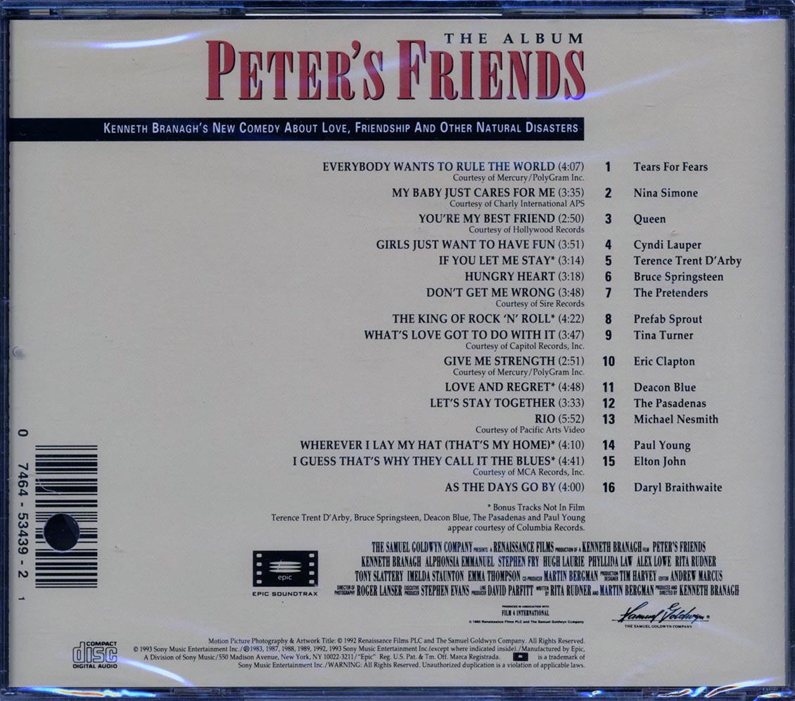 Tears For Fears, Queen, Nina Simone, The Pretenders, Etc. - Peter's Friends: The Album (marked/ltd stock) - CD, CD