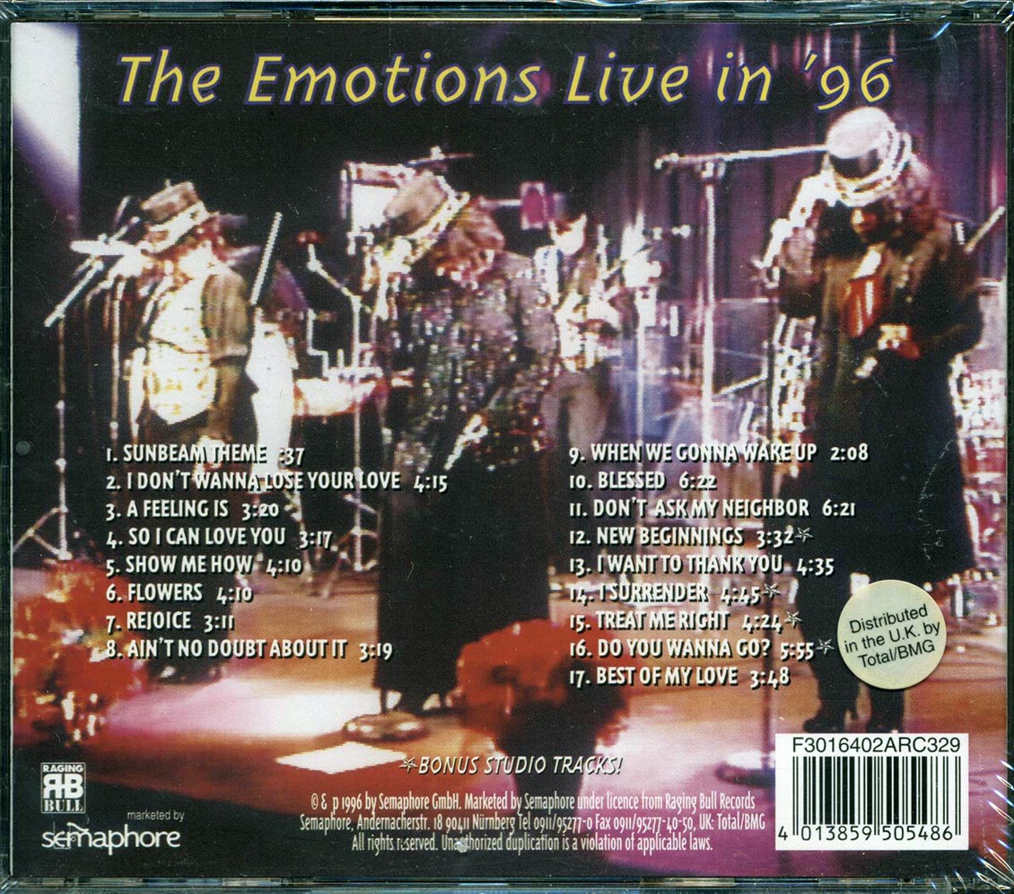 Emotions - Live In '96 - CD, CD