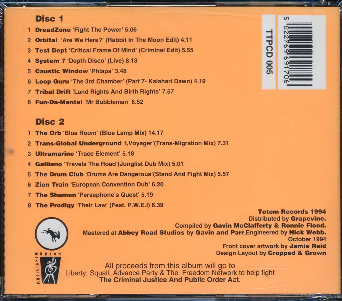 Dreadzone, Orbital, Test Dept, Etc. - Taking Liberties - CD, CD