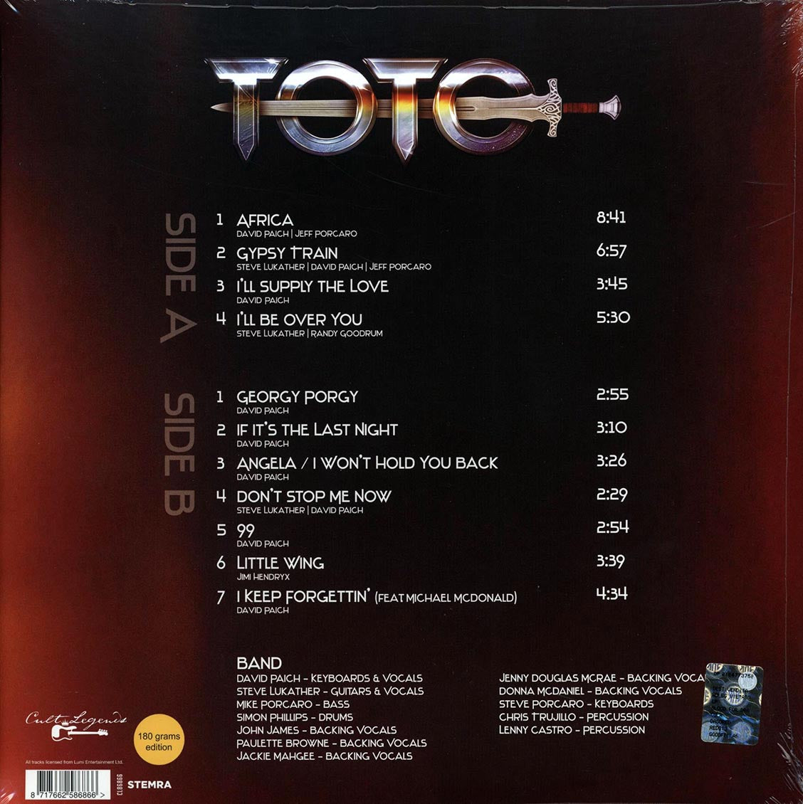 Toto - Bless The Rains 1992: Universal Amphitheatre, Universal City, CA, December 14th - Vinyl LP, LP