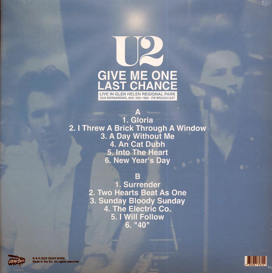 U2 - Give Me One Last Chance: Live In Glen Helen Regional Park, San Bernadino, May 30th 1983 FM Broadcast - Vinyl LP, LP