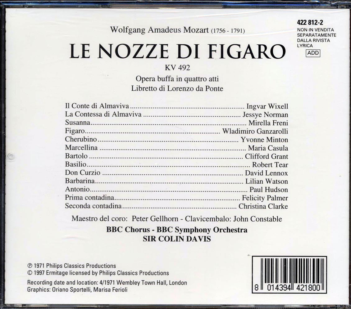 Mozart - Le Nozze Di Figaro - CD, CD