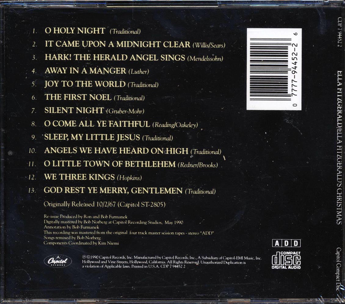 Ella Fitzgerald - Ella Fitzgerald's Christmas - CD, CD
