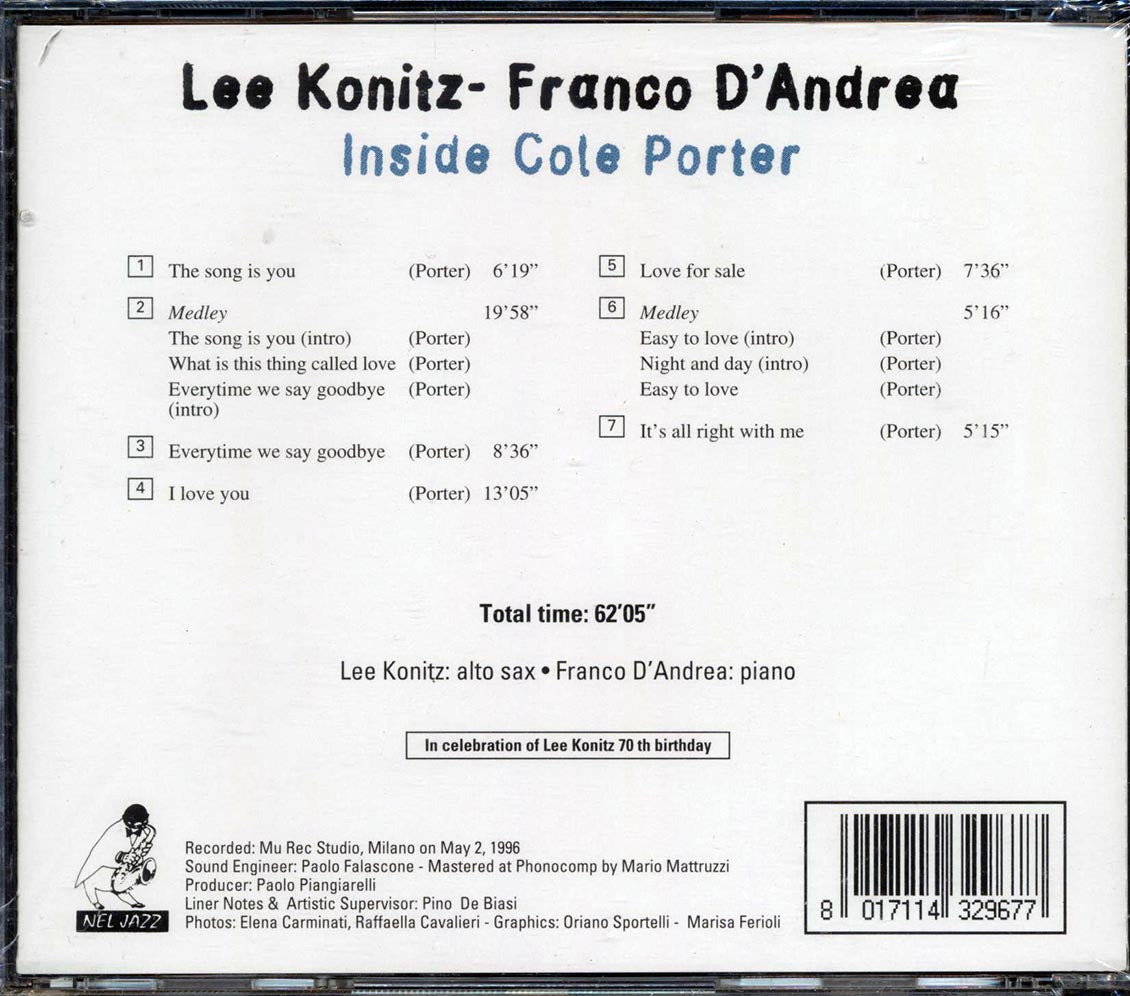 Lee Konitz, Franco D'Andrea - Inside Cole Porter - CD, CD