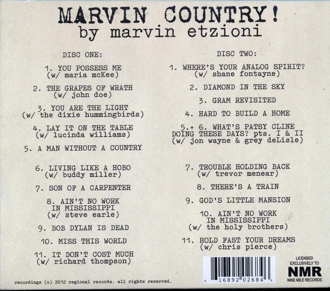 Marvin Etzioni - Marvin Country - CD, CD