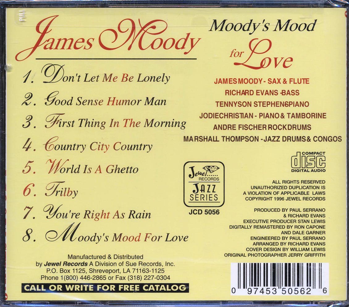 James Moody - Moody's Mood For Love - CD, CD