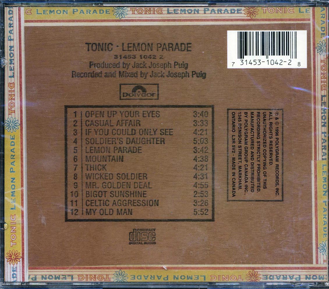 Tonic - Lemon Parade - CD, CD