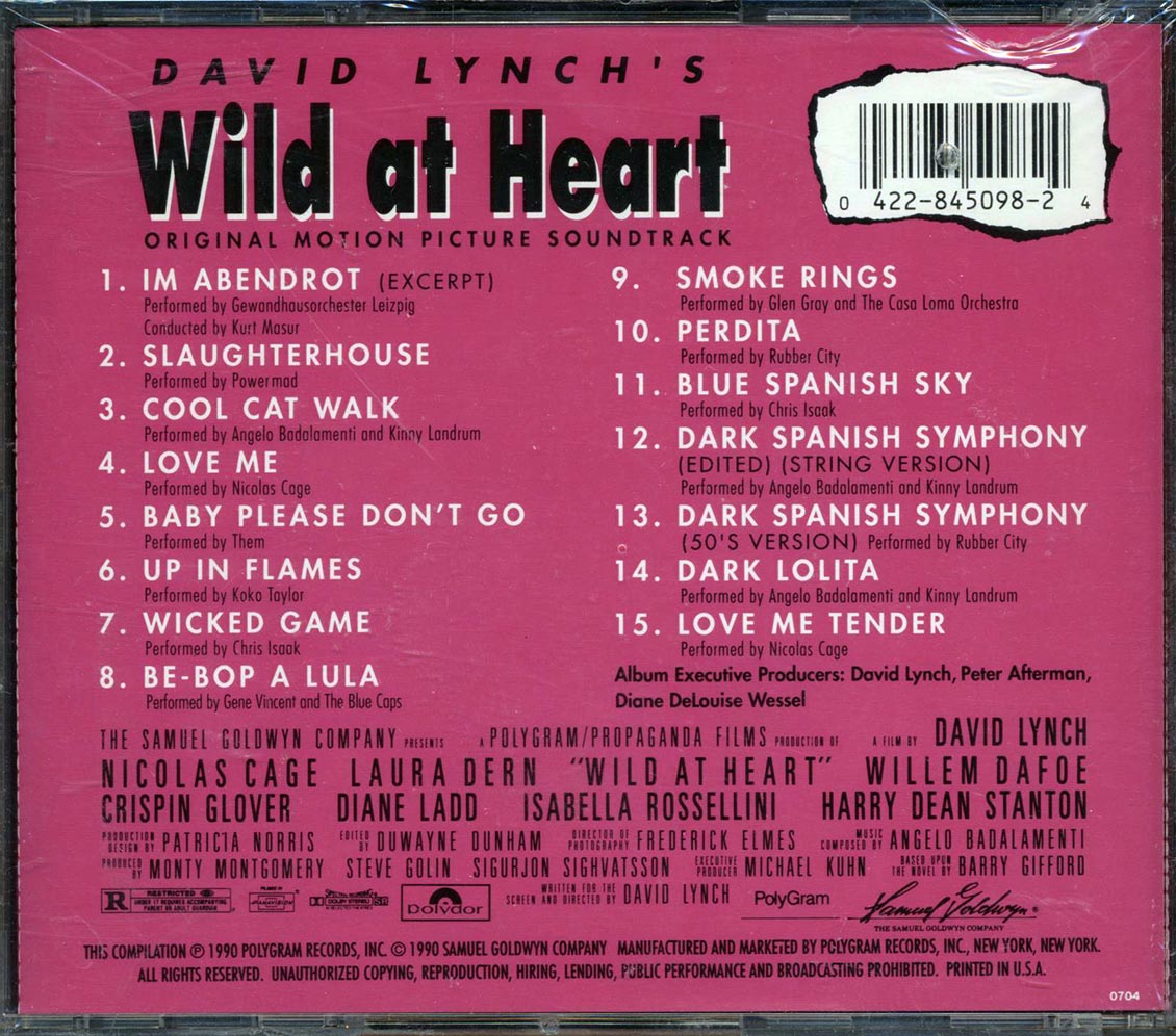 Various - David Lynch's Wild At Heart: Original Motion Picture Soundtrack - CD, CD
