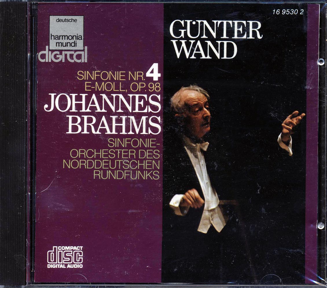 Gunter Wand, Sinfonieorchester Des Norddeutschen Rundfunks, Johannes Brahms - Sinfonie Nr. 4 E-Moll, Opus 98 - CD