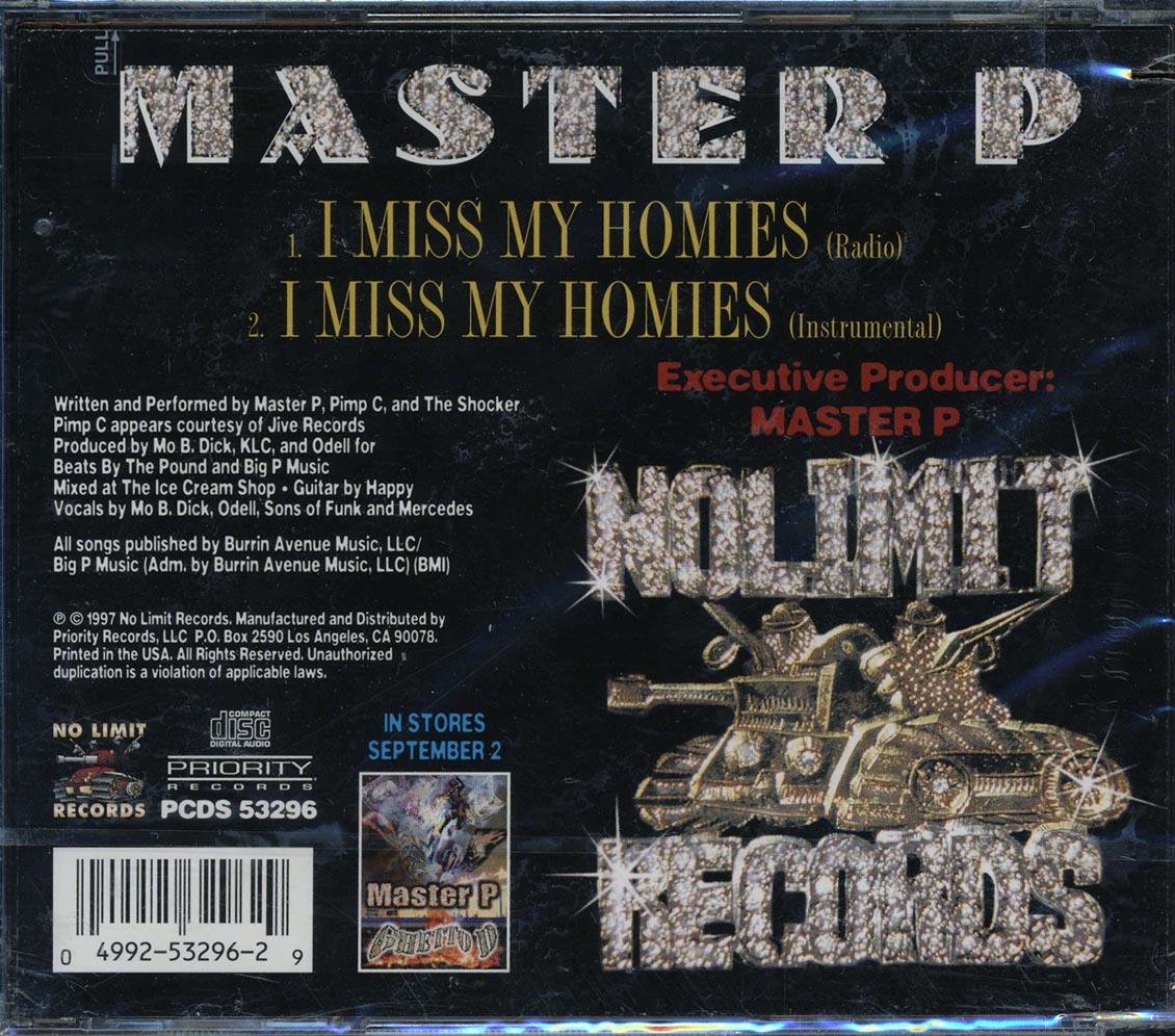 Master P - I Miss My Homies (marked/ltd stock) - CD, CD