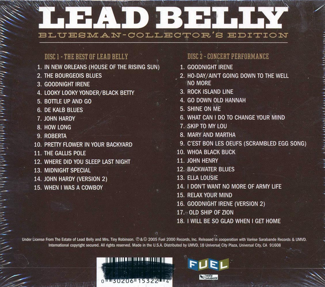 Leadbelly - Bluesman: Collector's Edition (33 tracks) (2xCD) - CD, CD