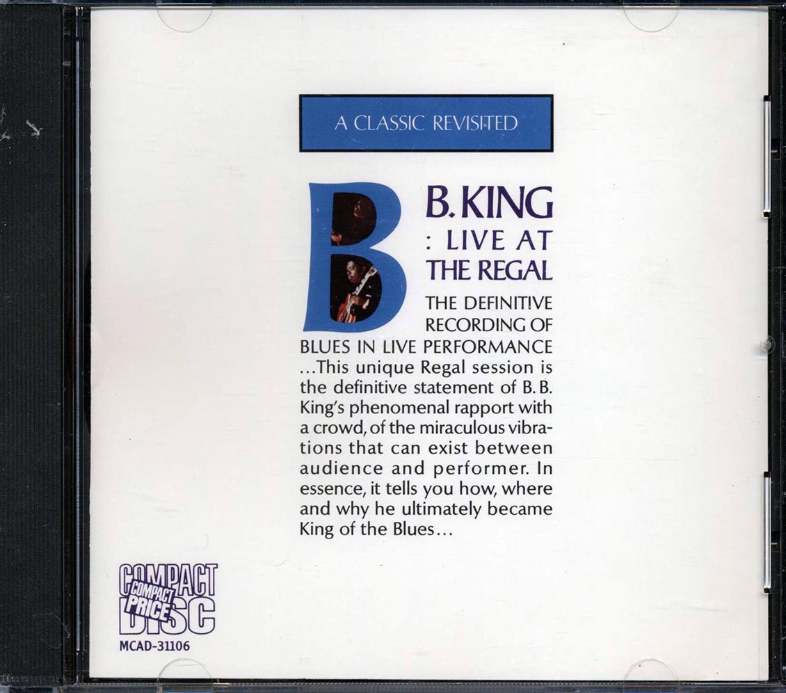 BB King - Live At The Regal - CD
