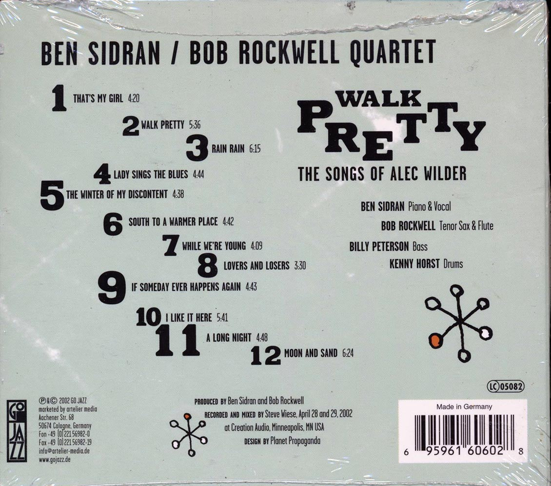 Ben Sidran, Bob Rockwell Quartet - Walk Pretty: The Songs Of Alec Wilder - CD, CD