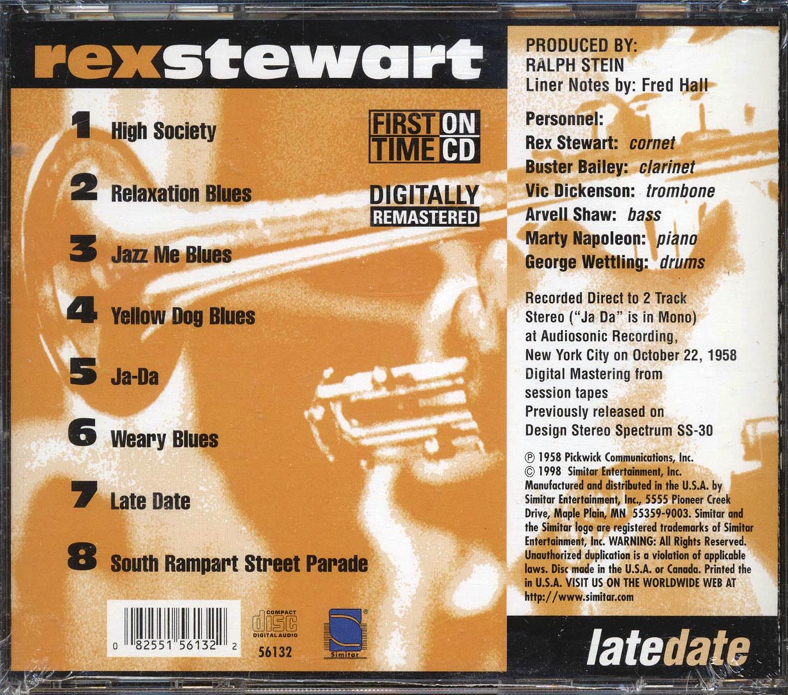 Rex Stewart - Late Date - CD, CD