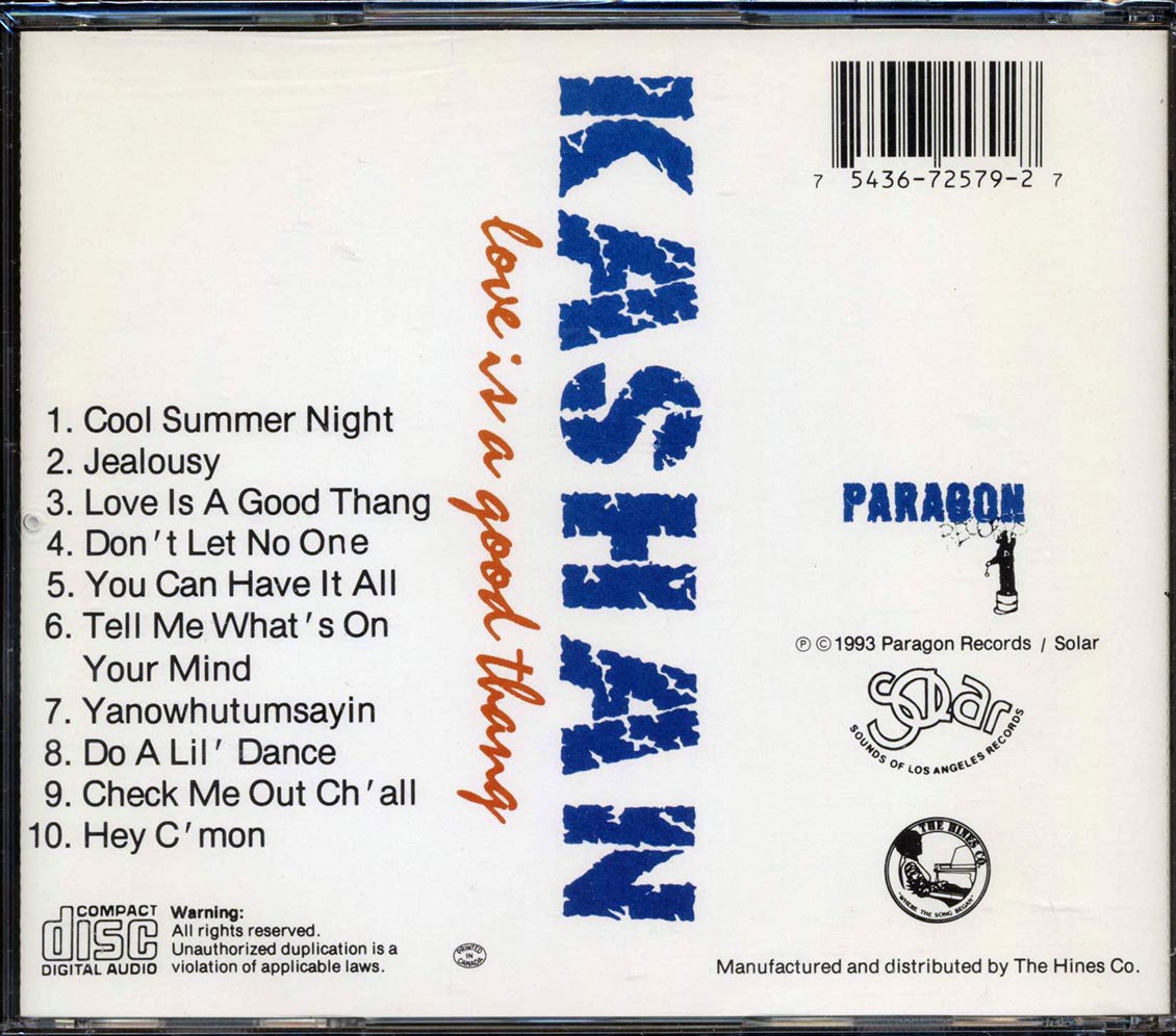 Kashan - Love Is A Good Thang - CD, CD