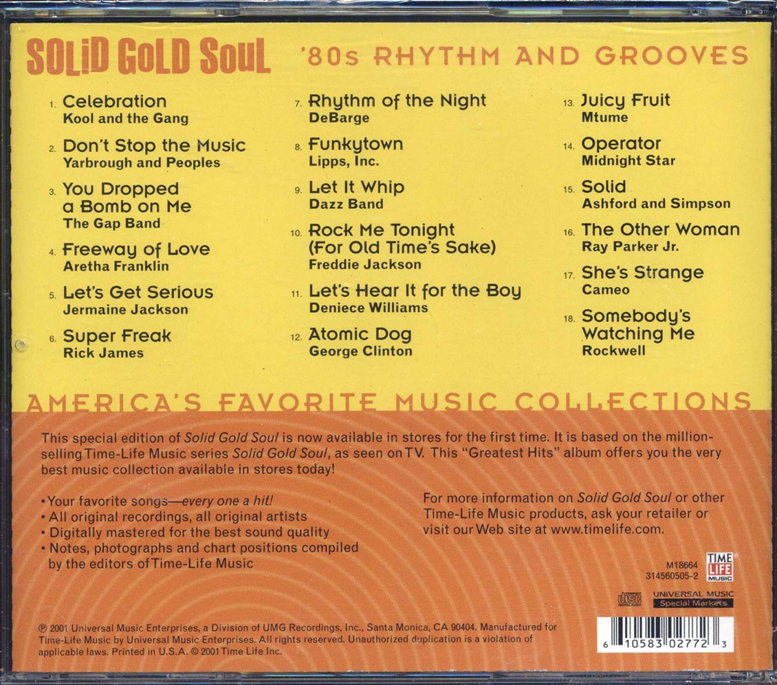 Rick James, Lipps, Inc., Mtume, Kool & The Gang, The Gap Band, Etc. - Solid Gold Soul: '80s Rhythm And Grooves - CD, CD