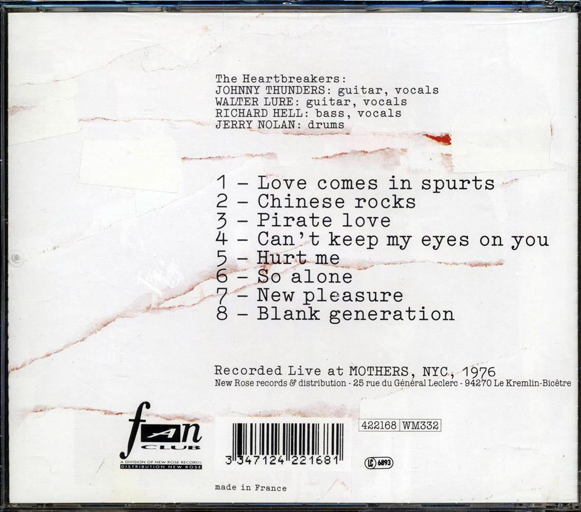 The Heartbreakers - Live At Mothers - CD, CD